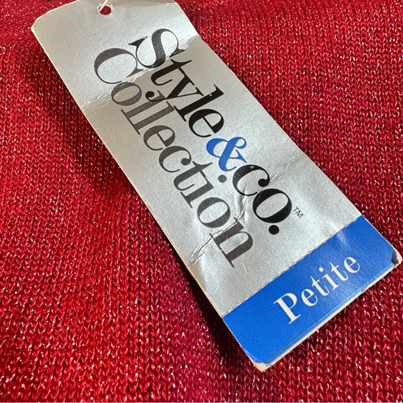 STYLE AND CO RED SHIMMERING SLEEVELESS SWEATER NWT - Picture 14 of 16